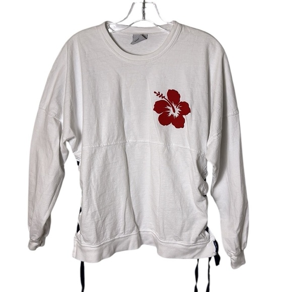 Spirit Jersey,oversized sweatshirt,vacay,3D print,lace up sides,cotton,coastal - Picture 14 of 15